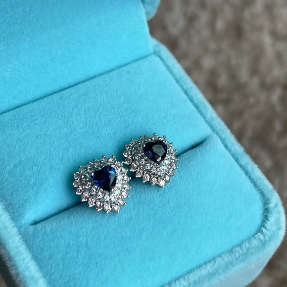 Sapphire and Diamond Earring - Picture 3 of 5